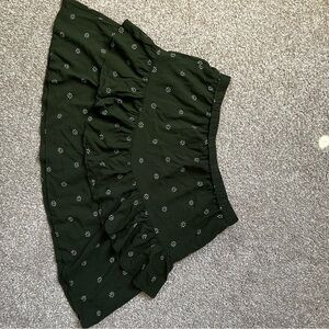 Green Floral Women's Skirt